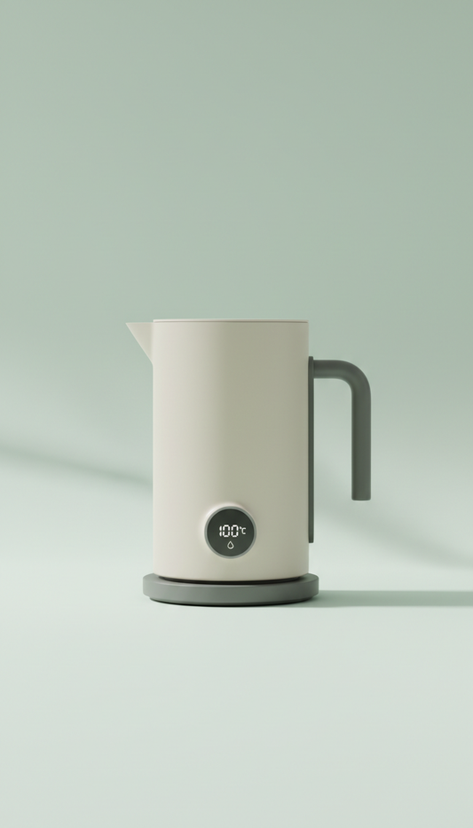 Minimalist Smart Kettle with Glass Carafe